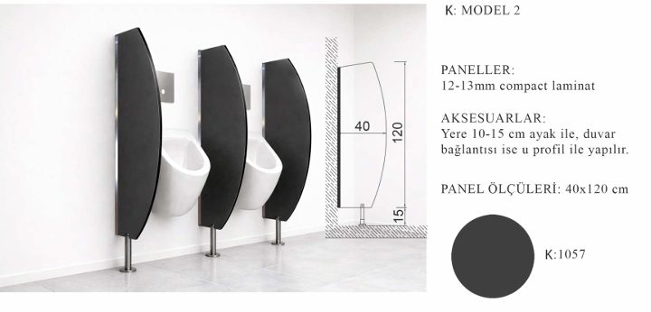 Pisuar Sistemi ıslak hacim uygulaması