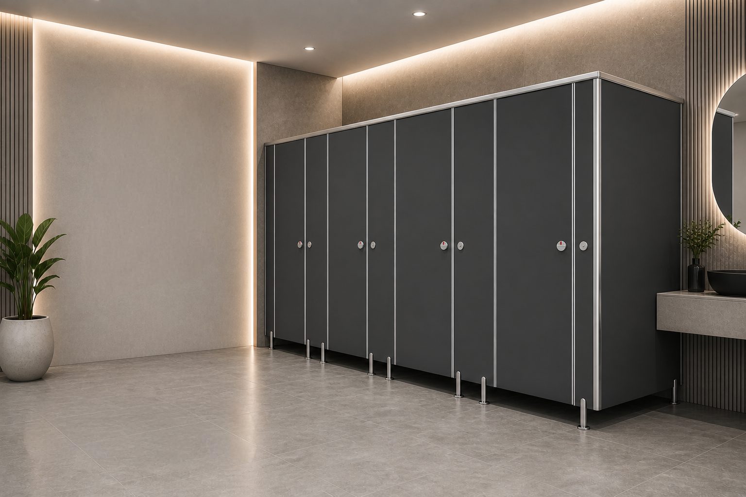Standart WC kabin sistemi uygulaması
